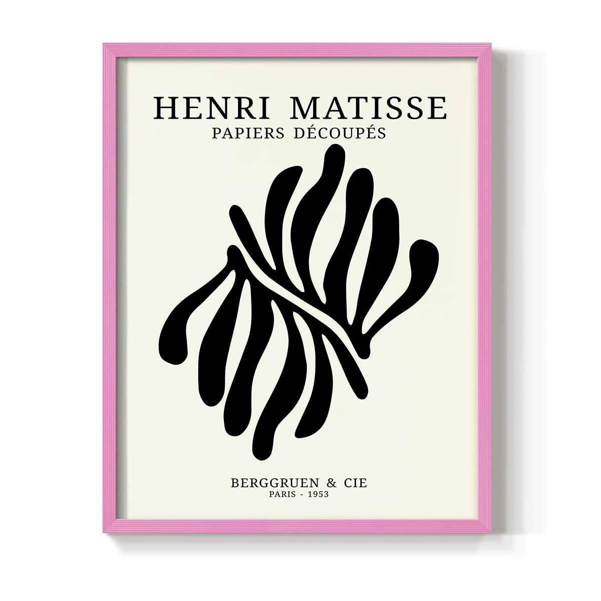 Matisse CDIX in Pink Solid Wood Framed Print No Nail Hanging