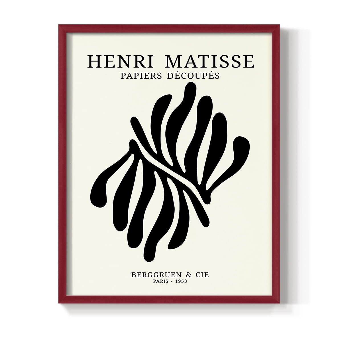 Matisse CDIX in Red Solid Wood Framed Print No Nail Hanging