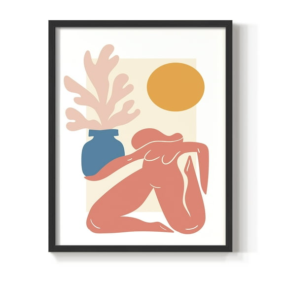 Matisse CDLI in Black Solid Wood Framed Print No Nail Hanging