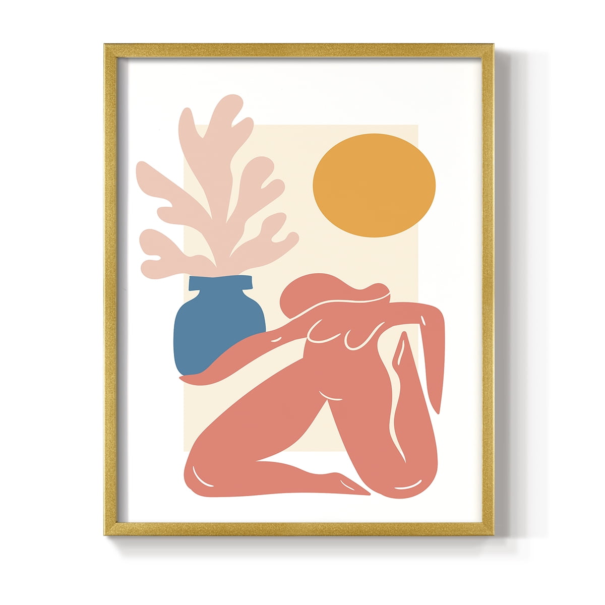 Matisse CDLI in Gold Solid Wood Framed Print No Nail Hanging