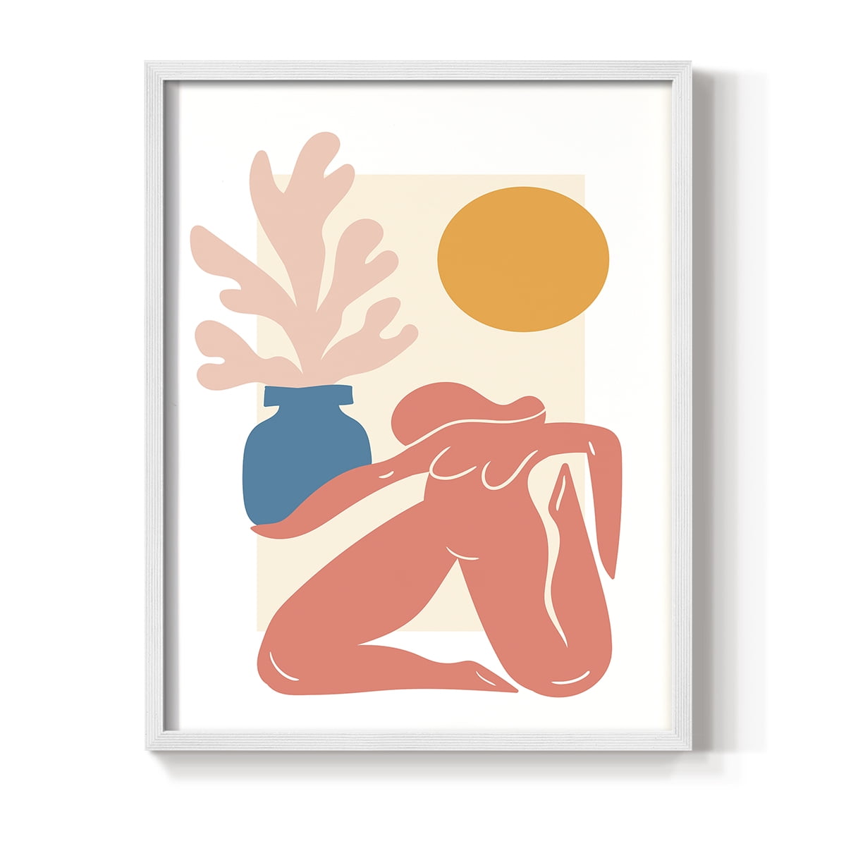 Matisse CDLI in White Solid Wood Framed Print No Nail Hanging