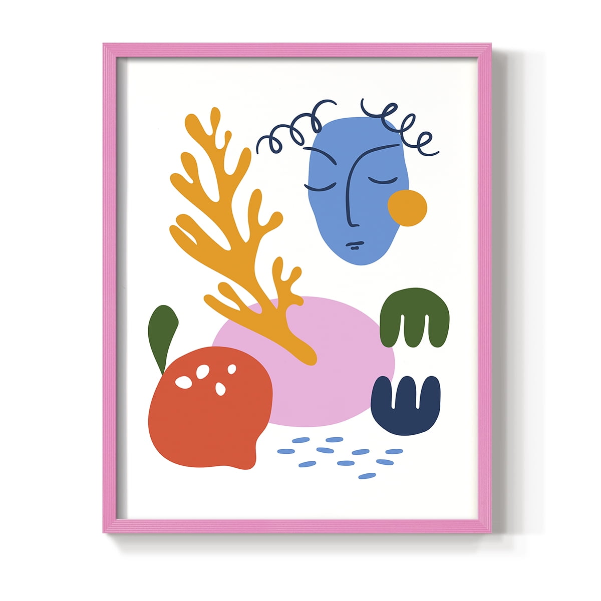 Matisse CDLIII in Pink Solid Wood Framed Print No Nail Hanging