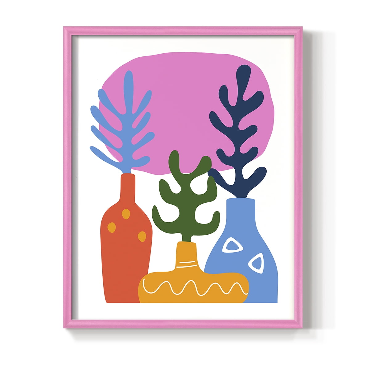 Matisse CDLIX in Pink Solid Wood Framed Print No Nail Hanging
