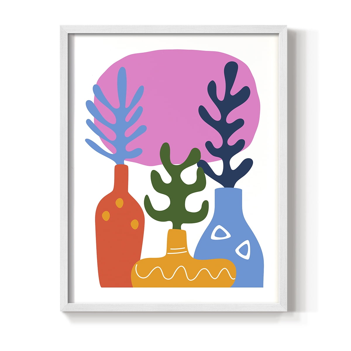 Matisse CDLIX in White Solid Wood Framed Print No Nail Hanging