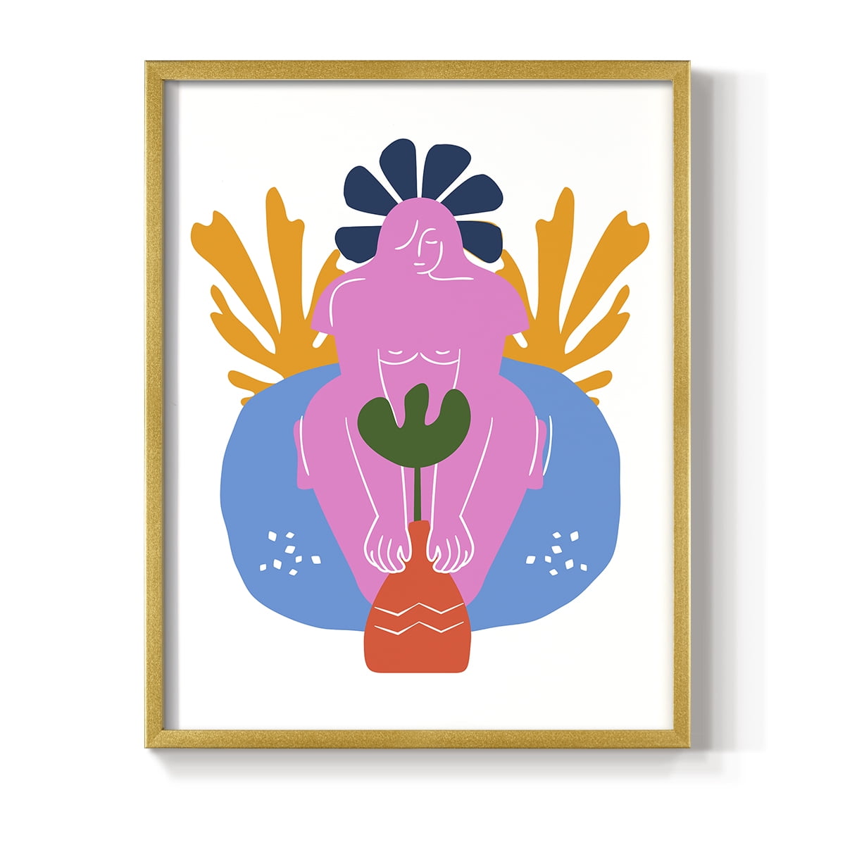 Matisse CDLV in Gold Solid Wood Framed Print No Nail Hanging
