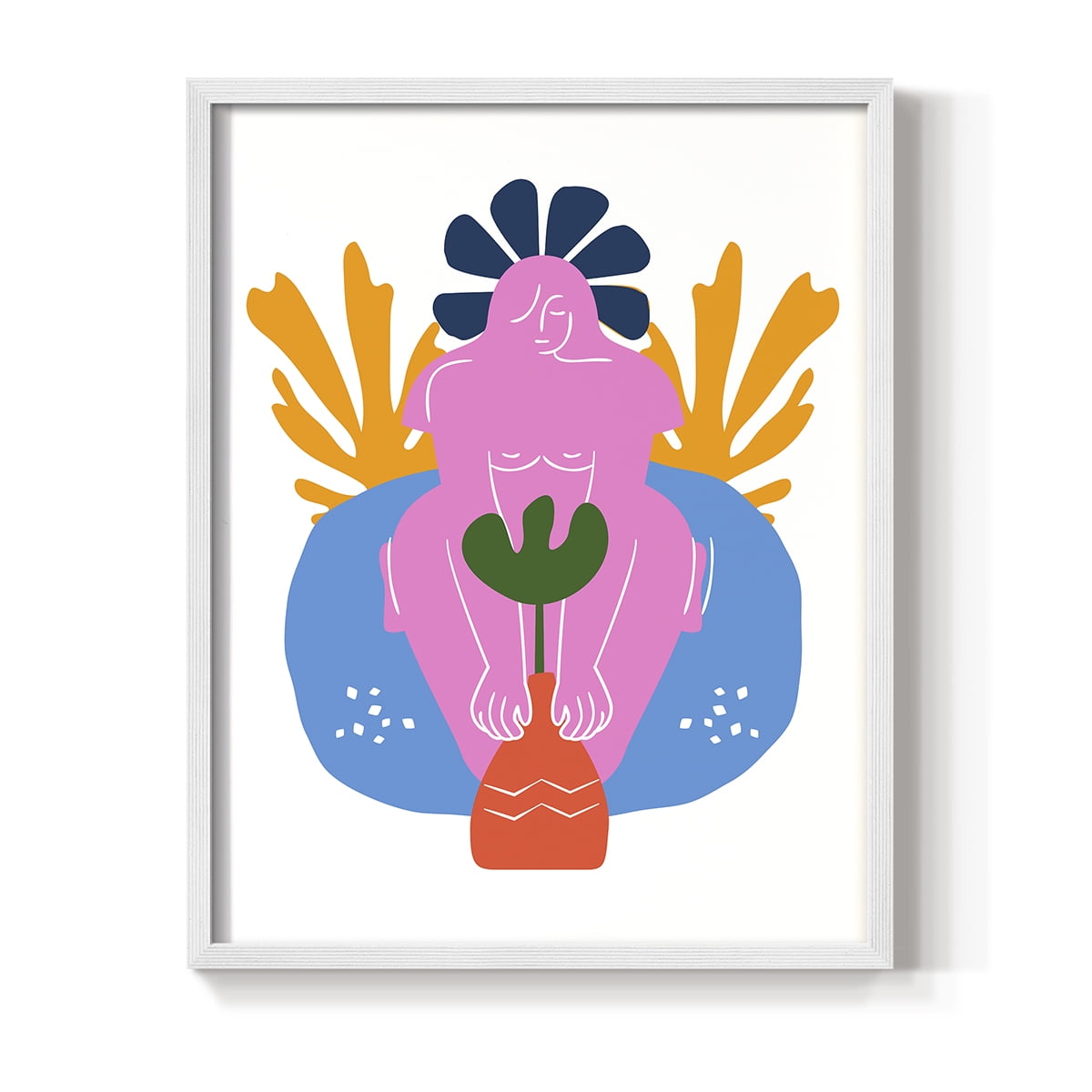 Matisse CDLV in White Solid Wood Framed Print No Nail Hanging
