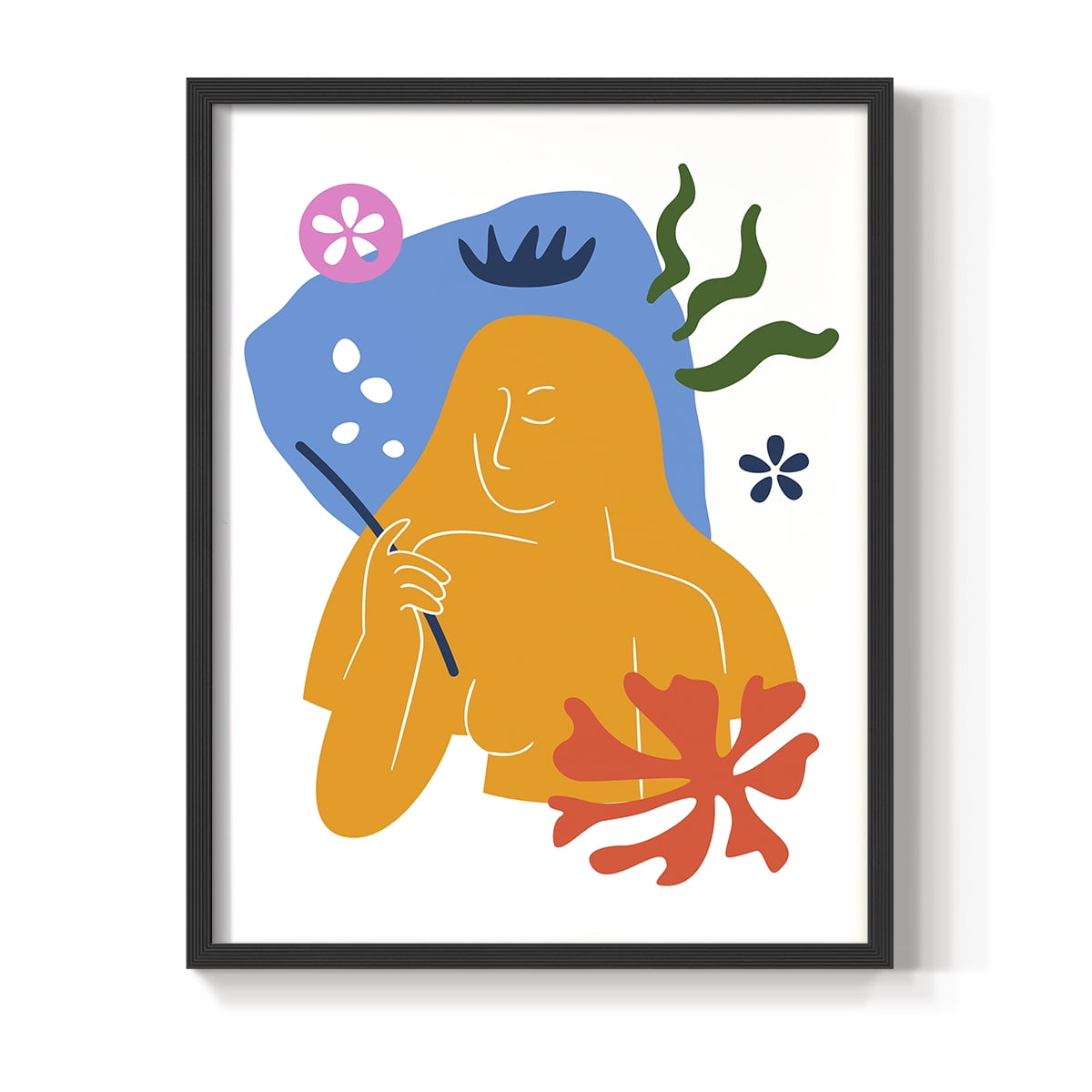 Matisse CDLVI in Black Solid Wood Framed Print No Nail Hanging