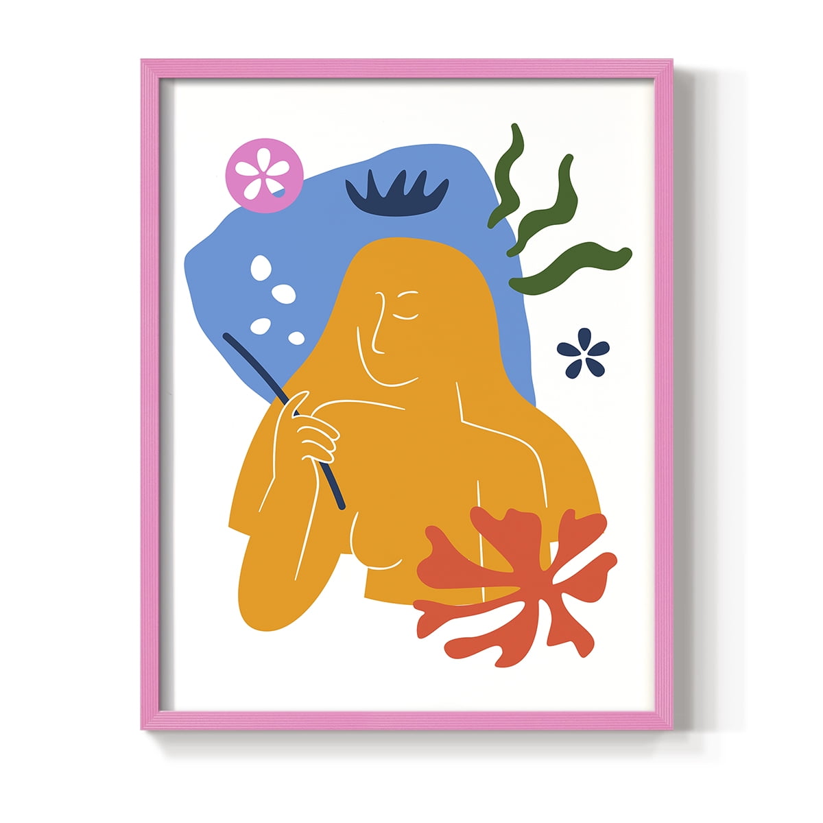 Matisse CDLVI in Pink Solid Wood Framed Print No Nail Hanging