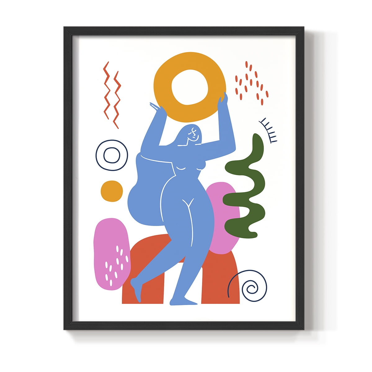 Matisse CDLVII in Black Solid Wood Framed Print No Nail Hanging