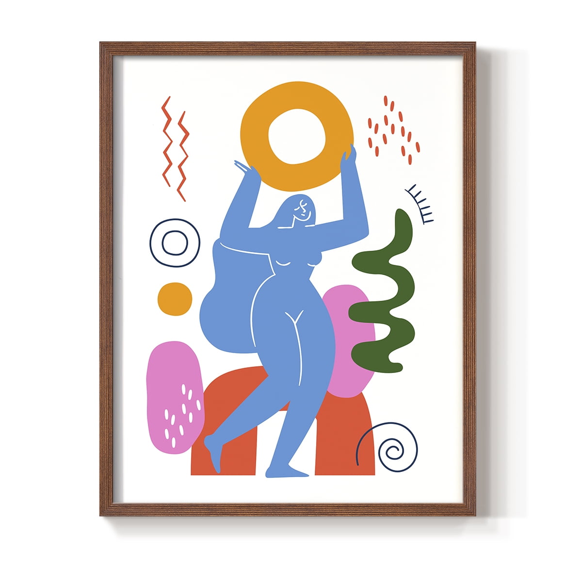 Matisse CDLVII in Brown Solid Wood Framed Print No Nail Hanging