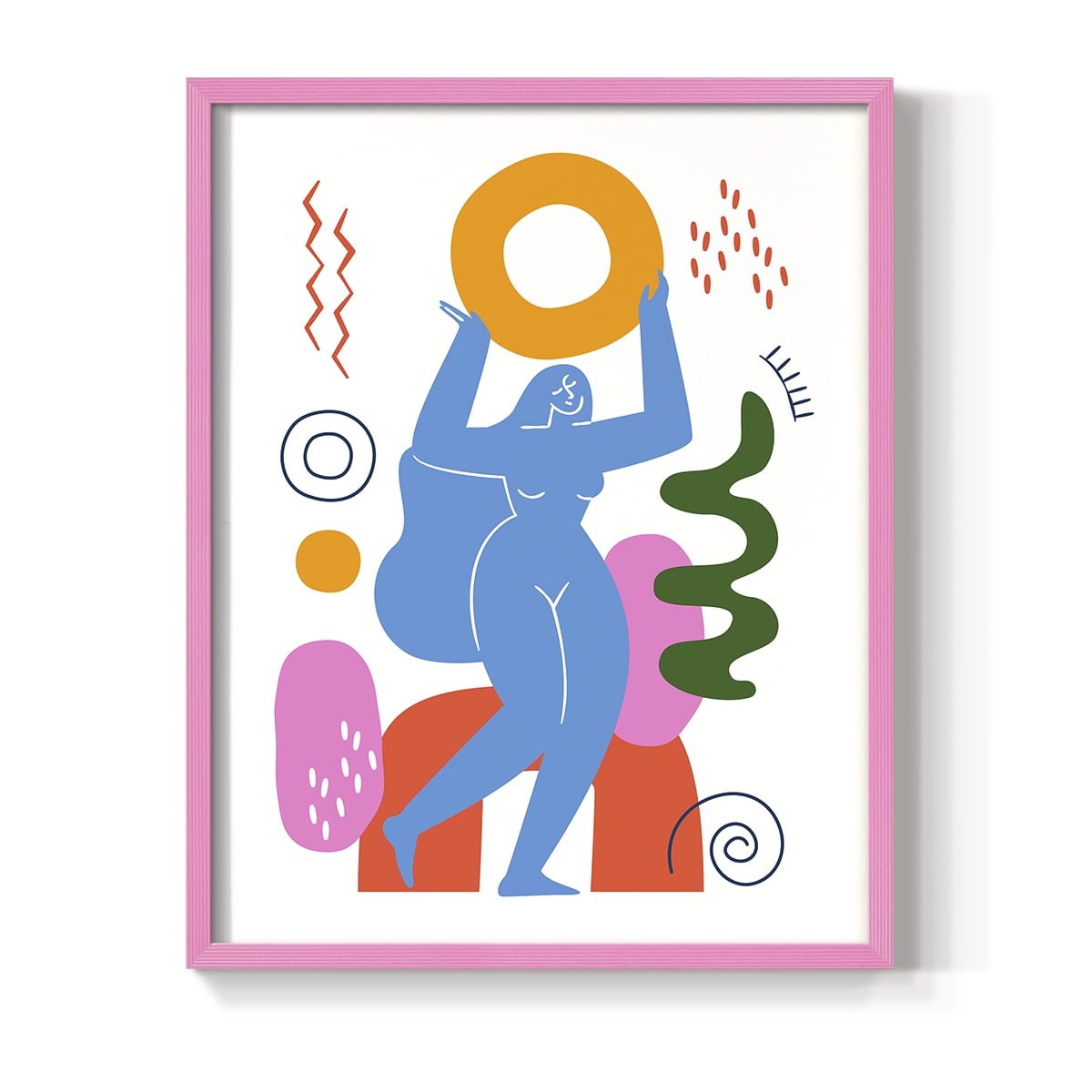 Matisse CDLVII in Pink Solid Wood Framed Print No Nail Hanging