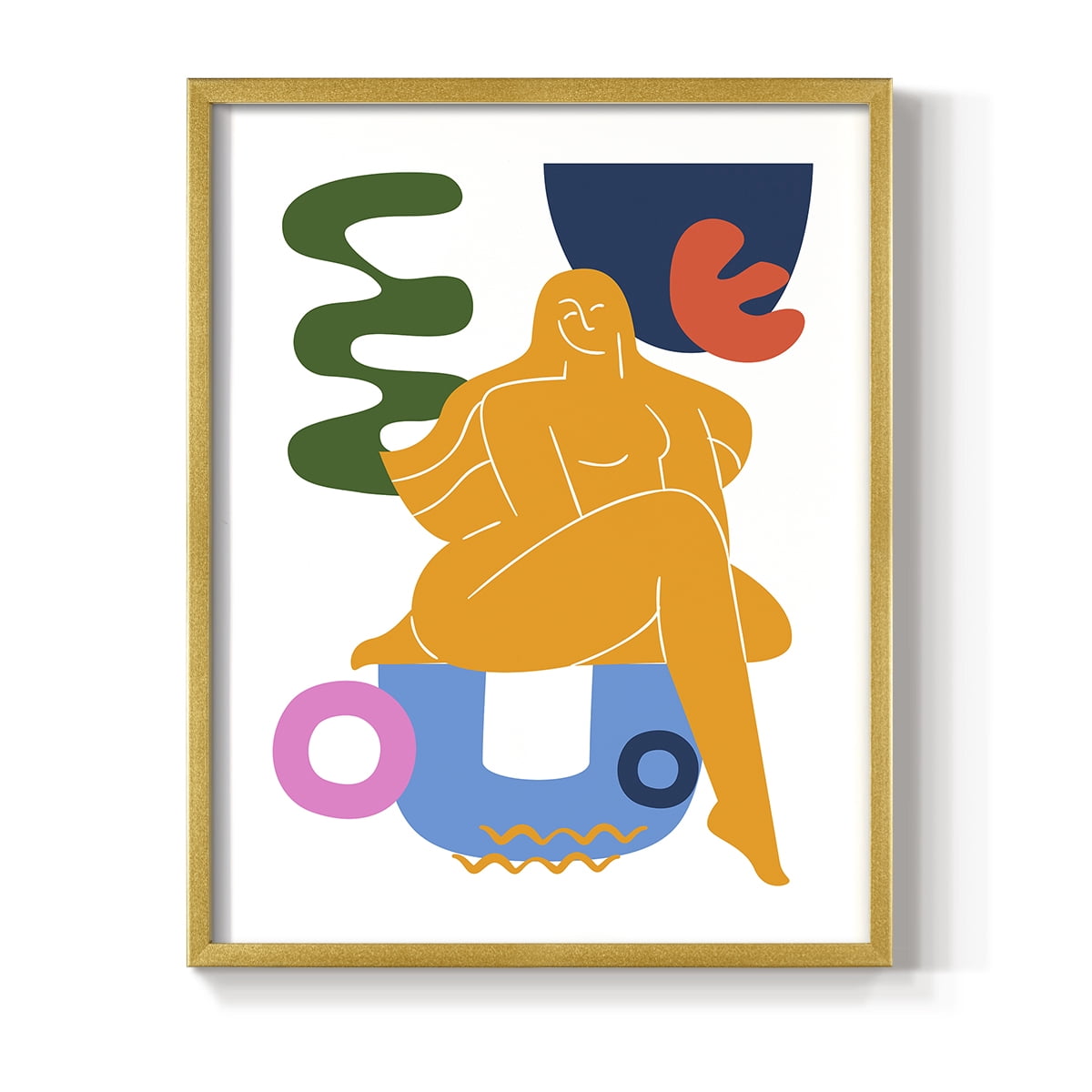 Matisse CDLX in Gold Solid Wood Framed Print No Nail Hanging