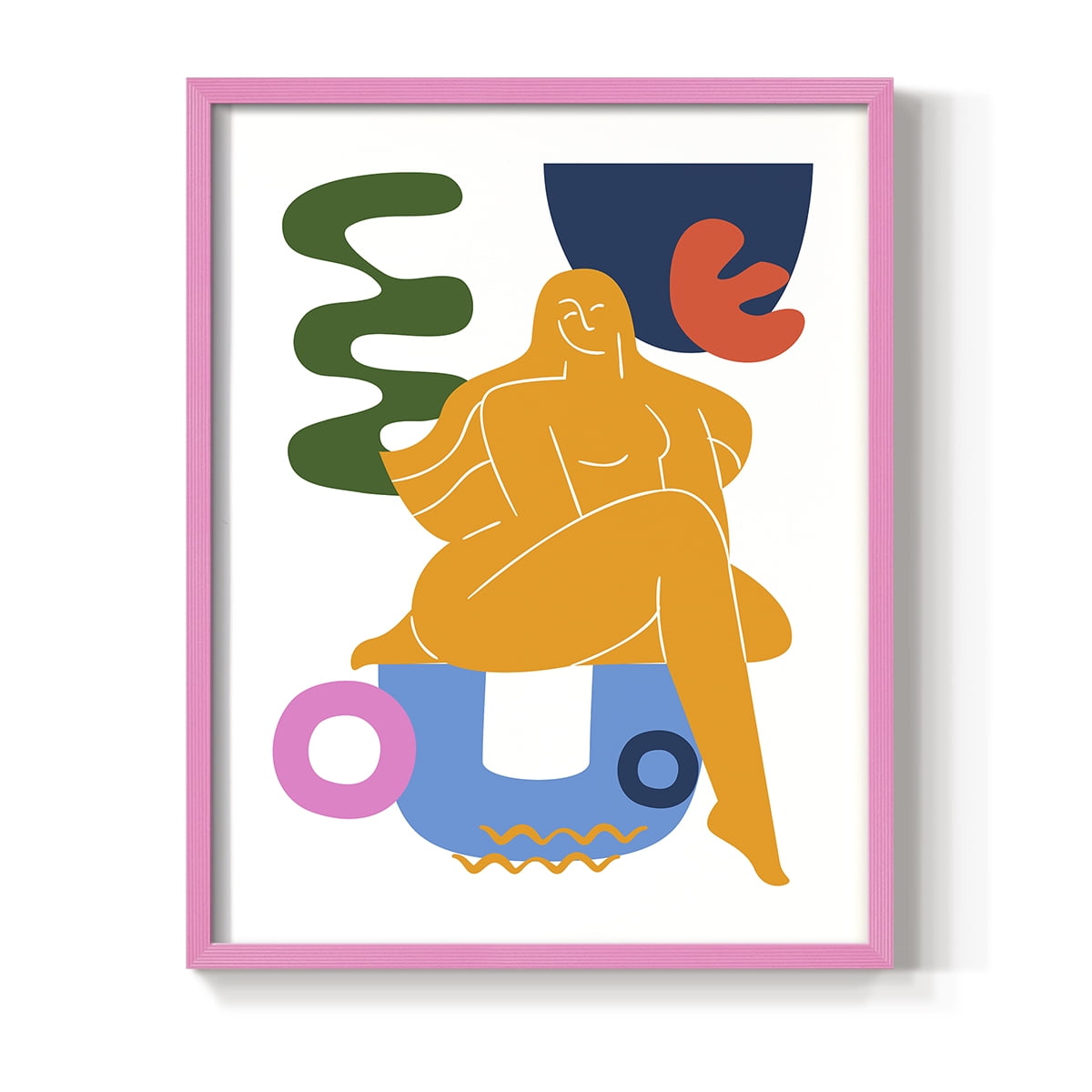 Matisse CDLX in Pink Solid Wood Framed Print No Nail Hanging