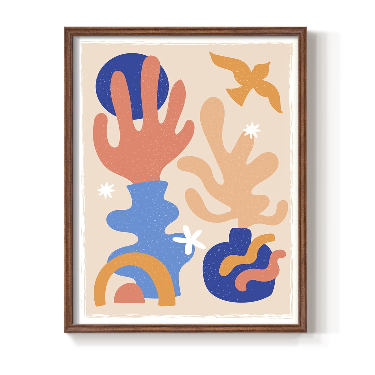 Matisse CDLXII in Brown Solid Wood Framed Print No Nail Hanging