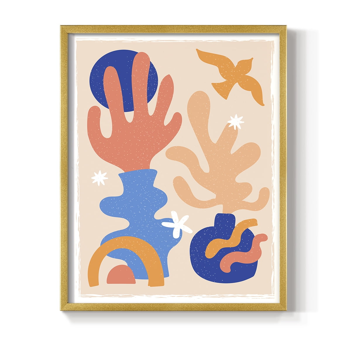 Matisse CDLXII in Gold Solid Wood Framed Print No Nail Hanging