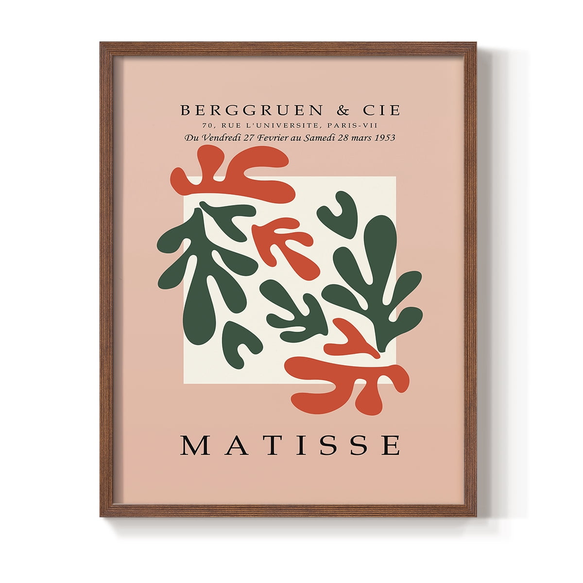 Matisse CDLXIX in Brown Solid Wood Framed Print No Nail Hanging