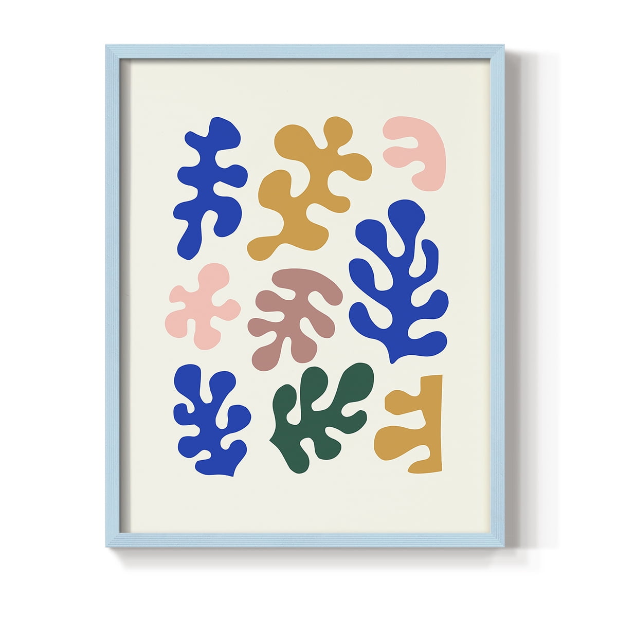 Matisse CDLXV in Blue Solid Wood Framed Print No Nail Hanging