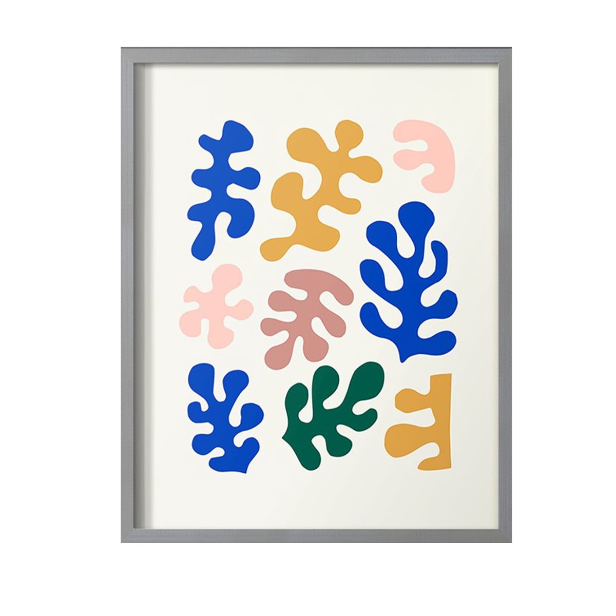 Matisse CDLXV in Gray Solid Wood Framed Print No Nail Hanging