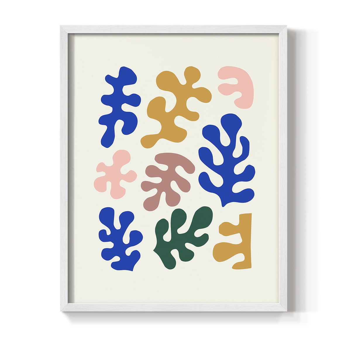 Matisse CDLXV in White Solid Wood Framed Print No Nail Hanging