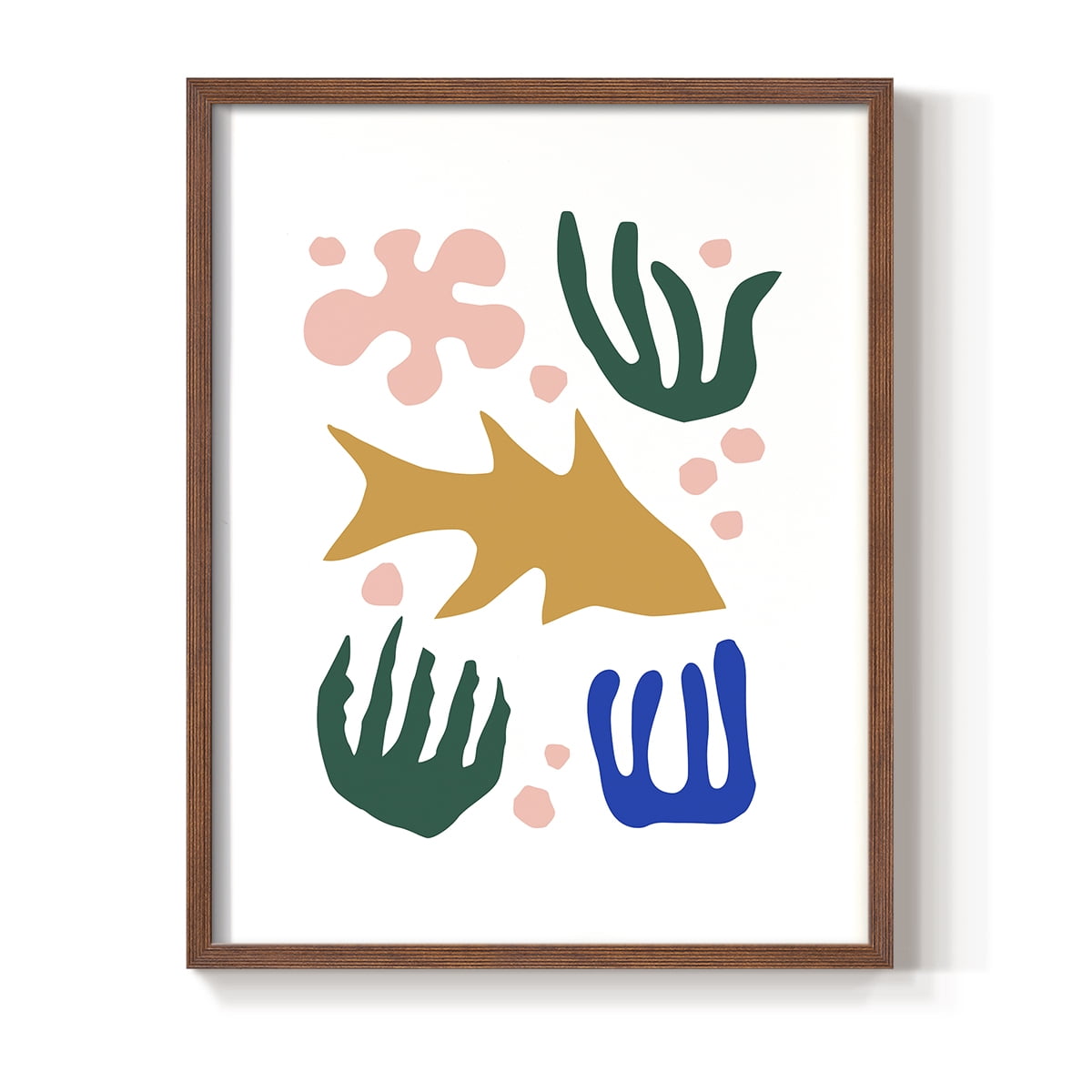Matisse CDLXVI in Brown Solid Wood Framed Print No Nail Hanging