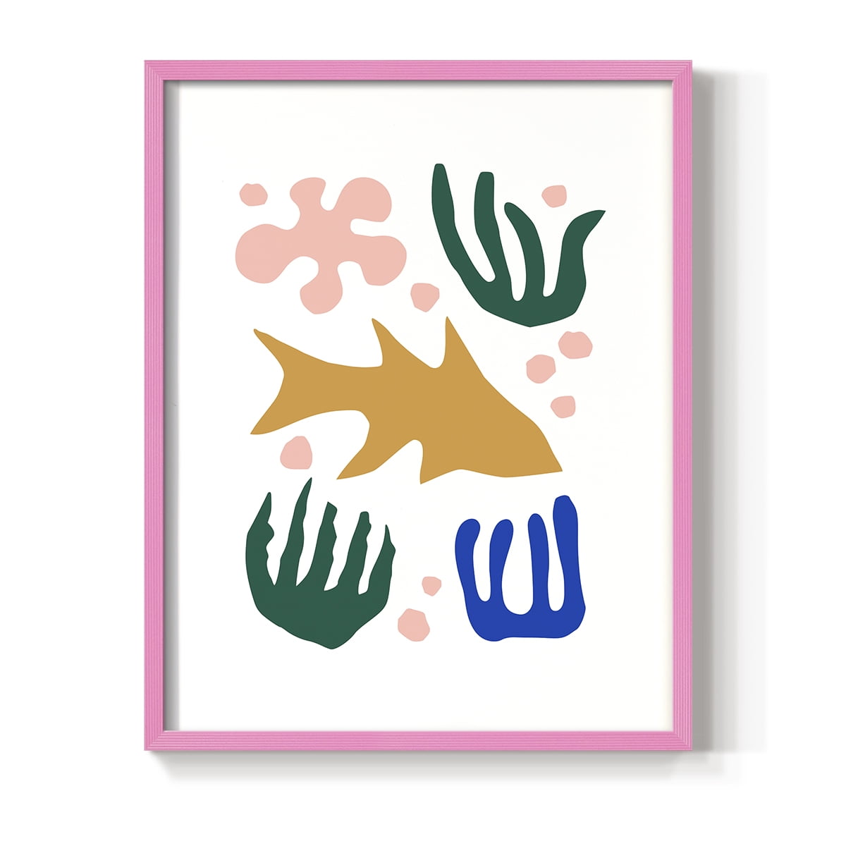 Matisse CDLXVI in Pink Solid Wood Framed Print No Nail Hanging