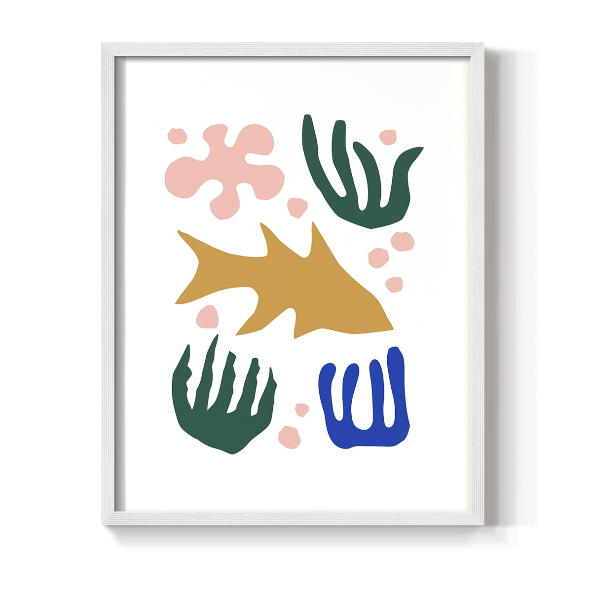 Matisse CDLXVI in White Solid Wood Framed Print No Nail Hanging