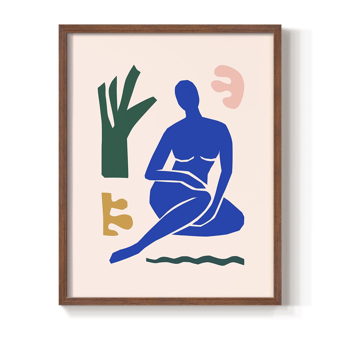 Matisse CDLXVII in Brown Solid Wood Framed Print No Nail Hanging