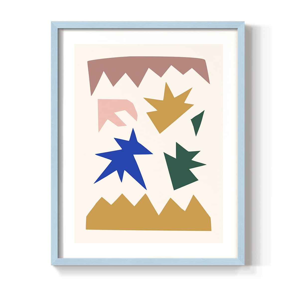 Matisse CDLXVIII in Blue Solid Wood Framed Print No Nail Hanging