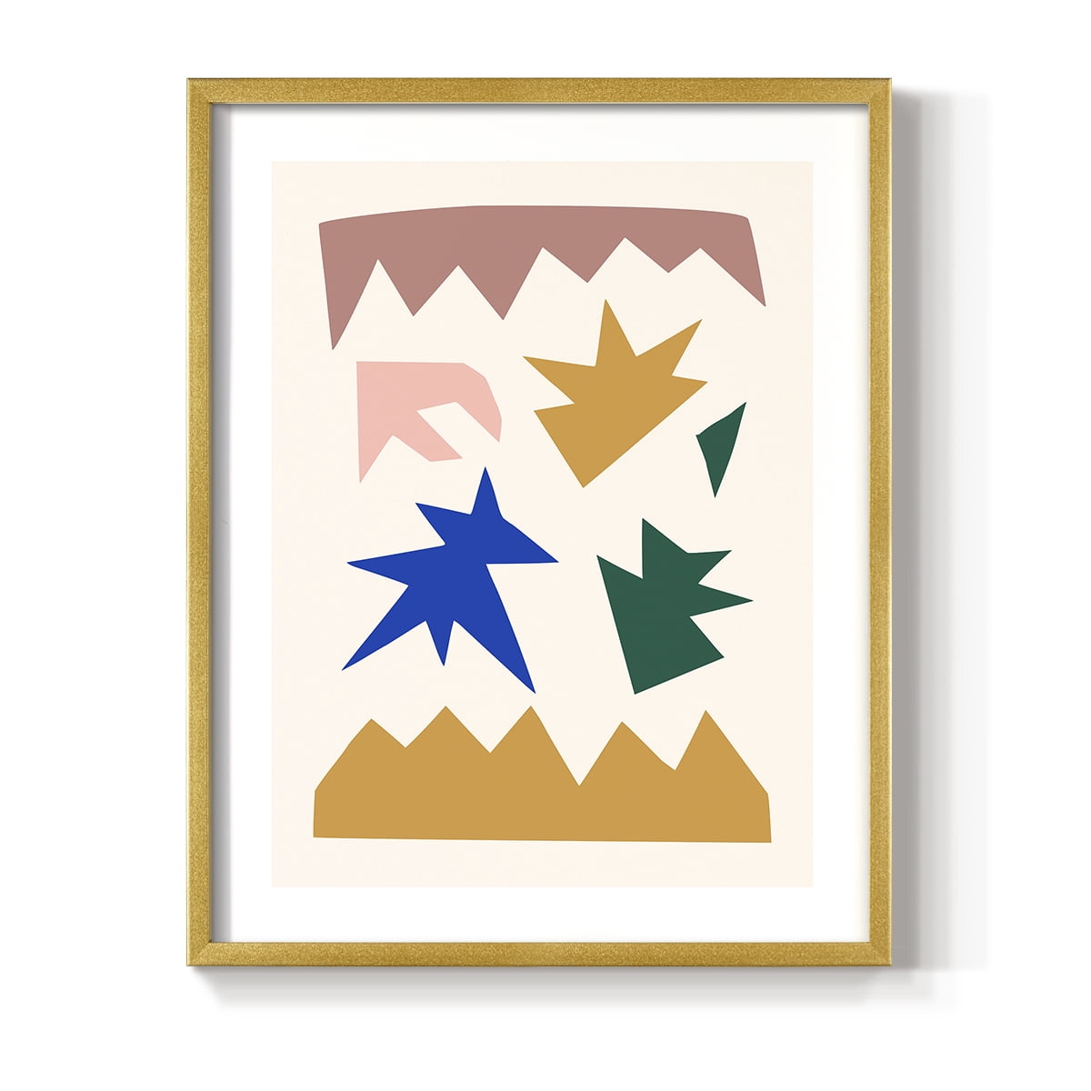 Matisse CDLXVIII in Gold Solid Wood Framed Print No Nail Hanging