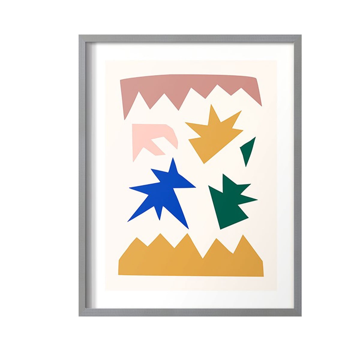 Matisse CDLXVIII in Gray Solid Wood Framed Print No Nail Hanging