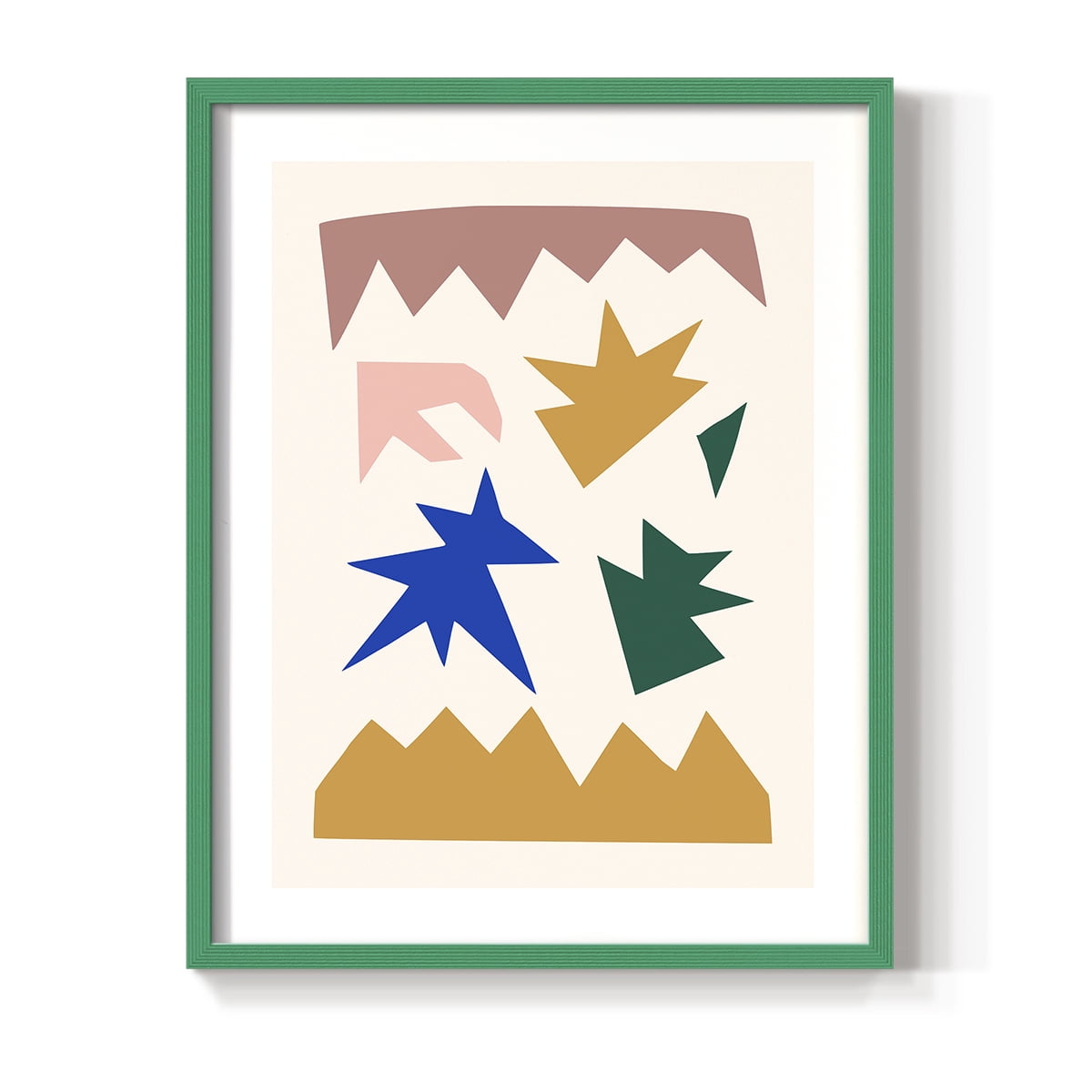 Matisse CDLXVIII in Green Solid Wood Framed Print No Nail Hanging