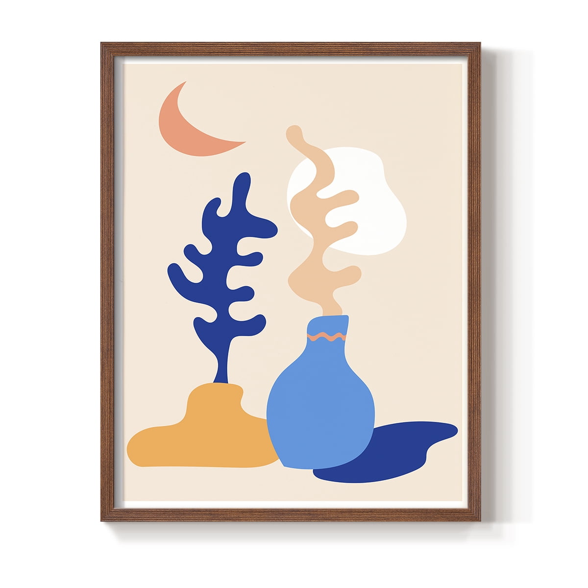 Matisse CDLXX in Brown Solid Wood Framed Print No Nail Hanging