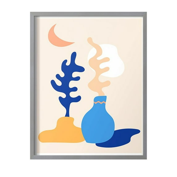 Matisse CDLXX in Gray Solid Wood Framed Print No Nail Hanging