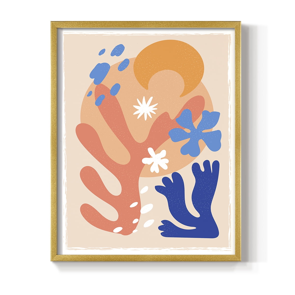 Matisse CDLXXI in Gold Solid Wood Framed Print No Nail Hanging
