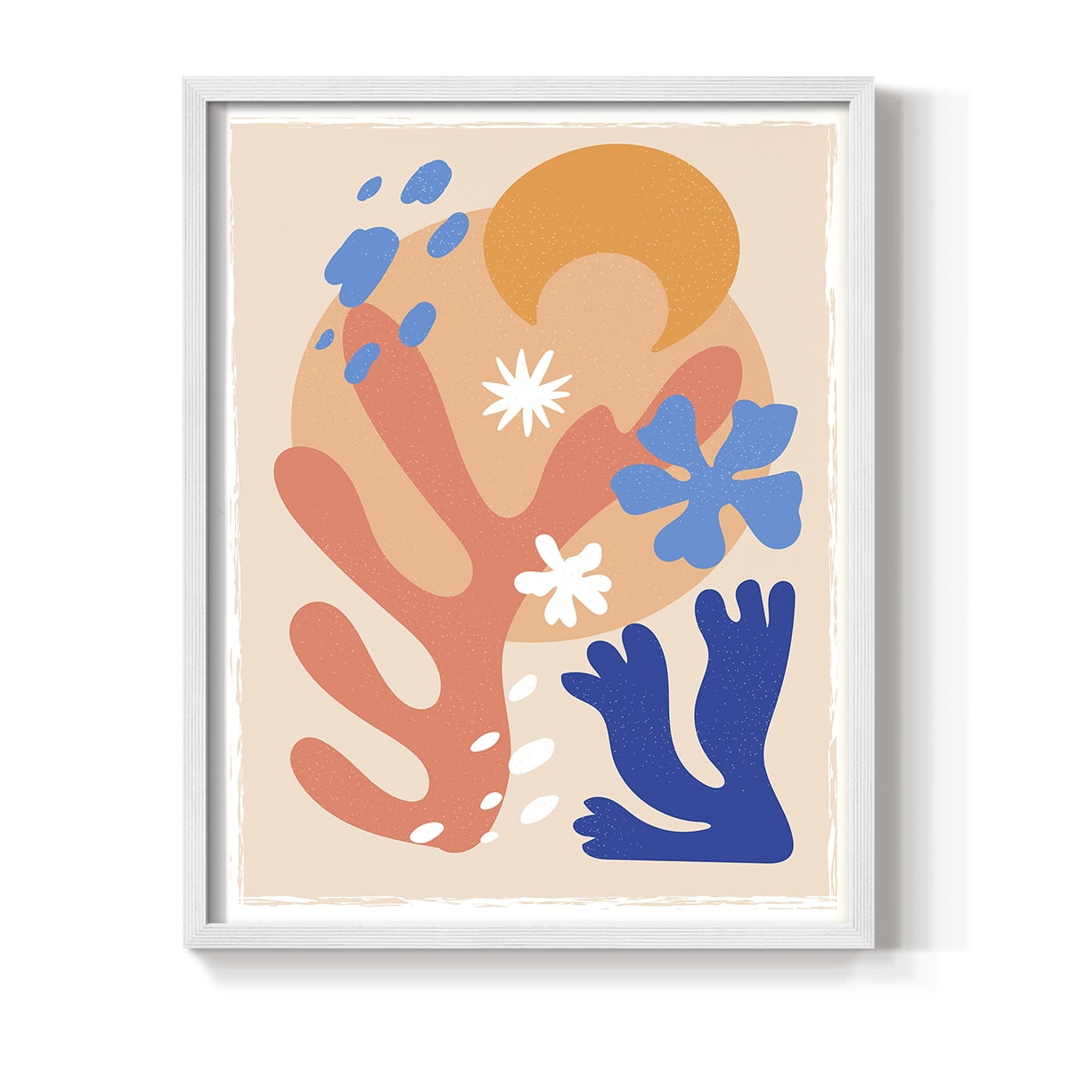 Matisse CDLXXI in White Solid Wood Framed Print No Nail Hanging