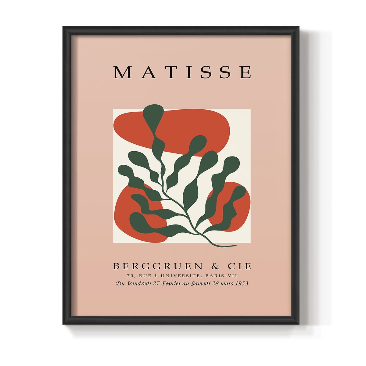 Matisse CDLXXII in Black Solid Wood Framed Print No Nail Hanging