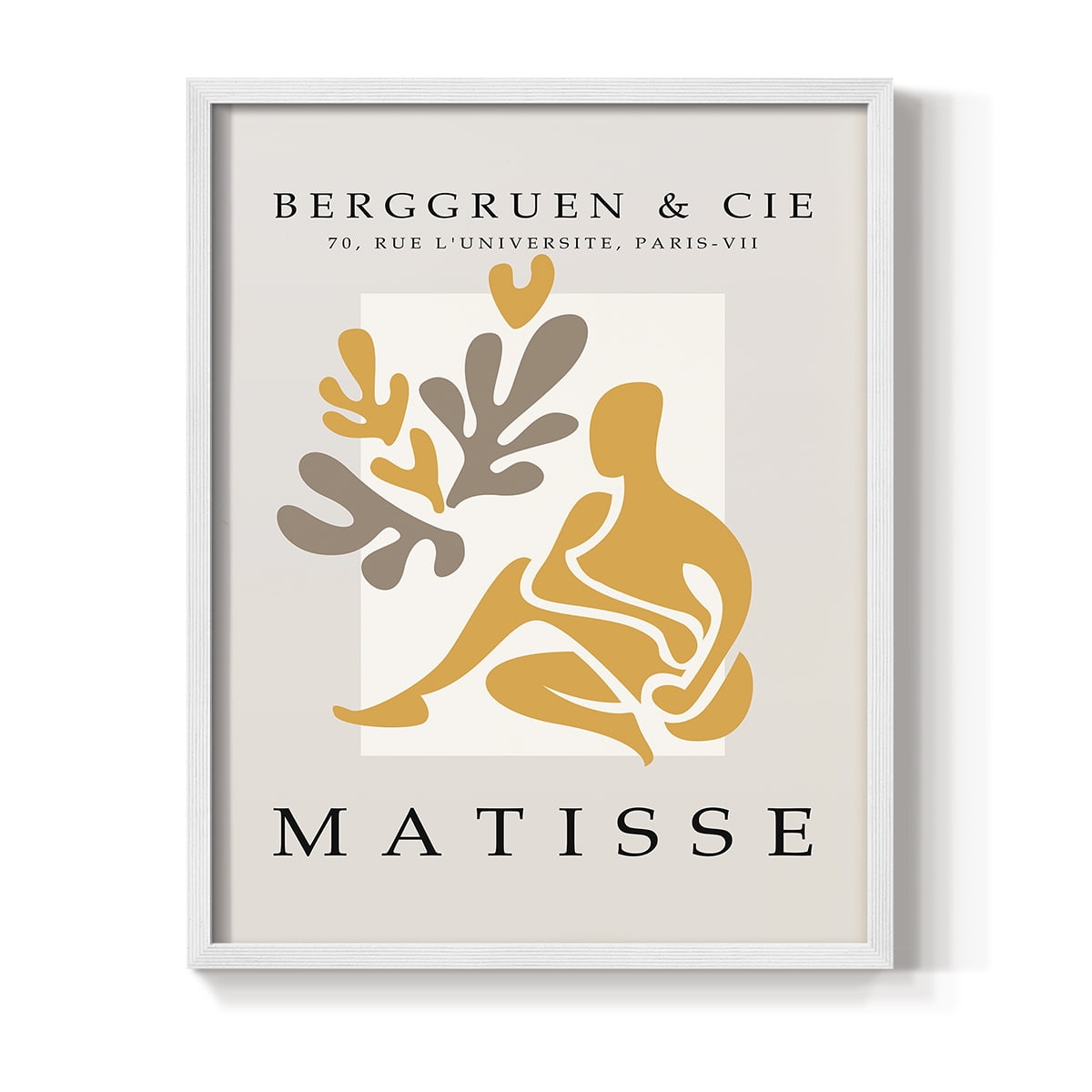 Matisse CDLXXIII in White Solid Wood Framed Print No Nail Hanging