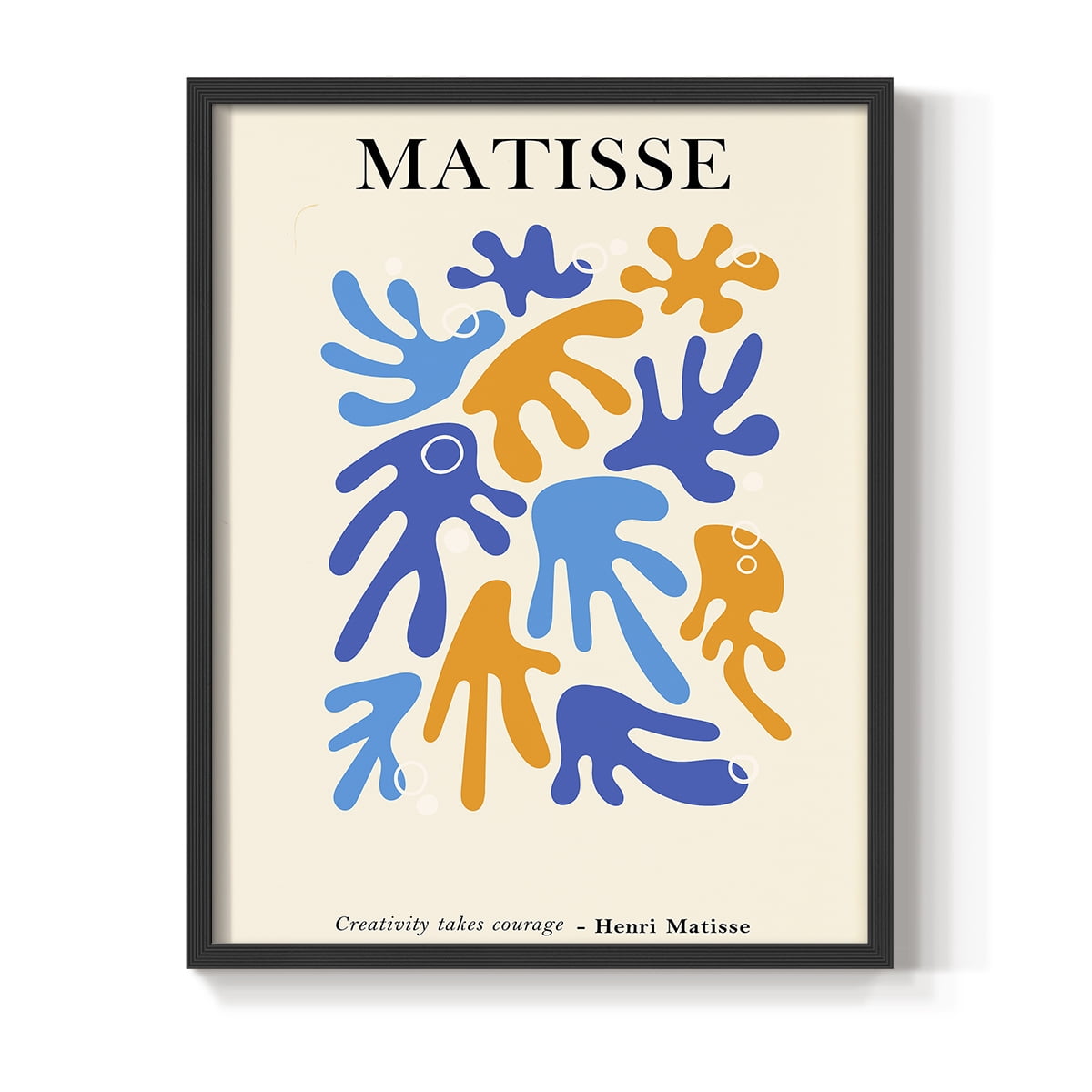 Matisse CDLXXIX in Black Solid Wood Framed Print No Nail Hanging