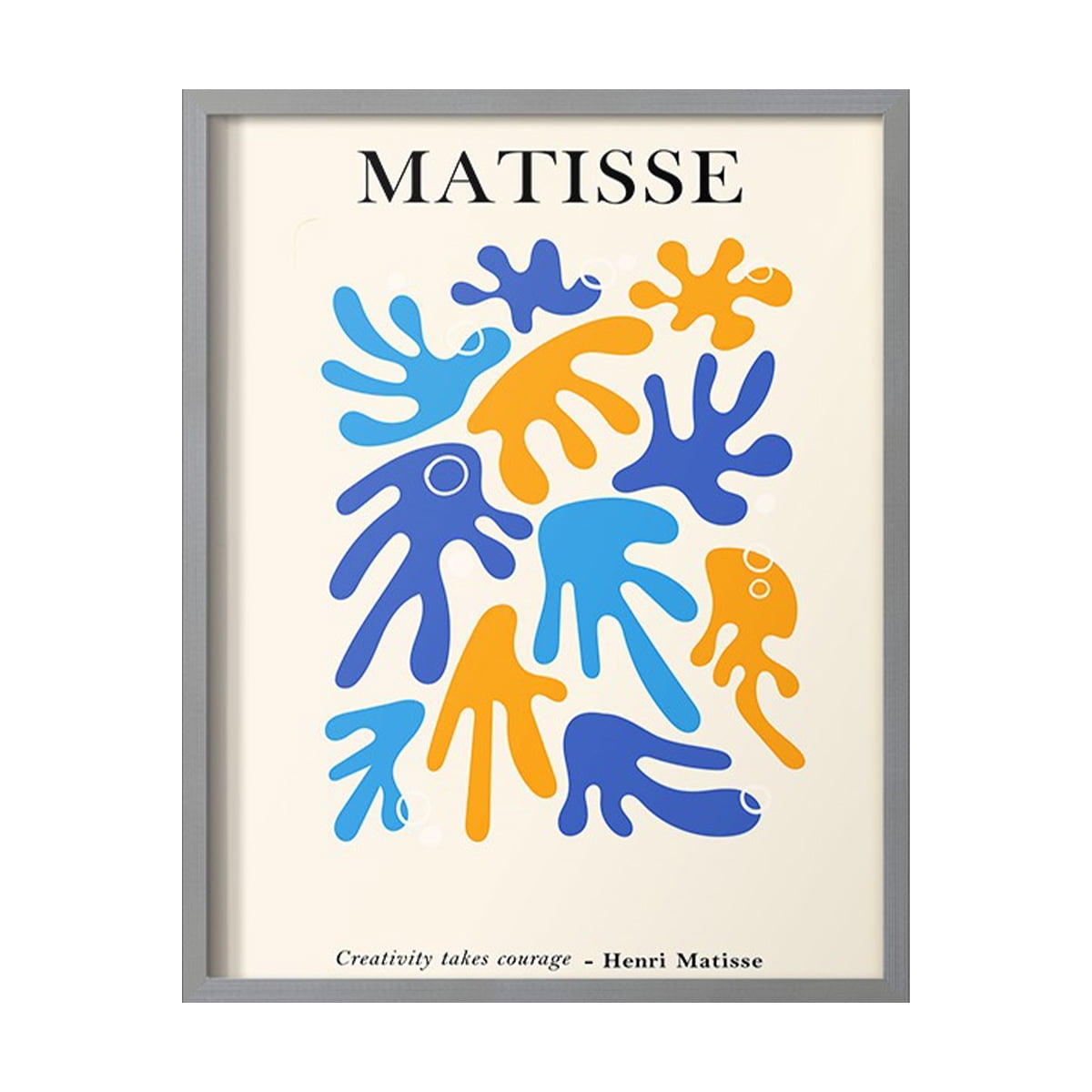 Matisse CDLXXIX in Gray Solid Wood Framed Print No Nail Hanging