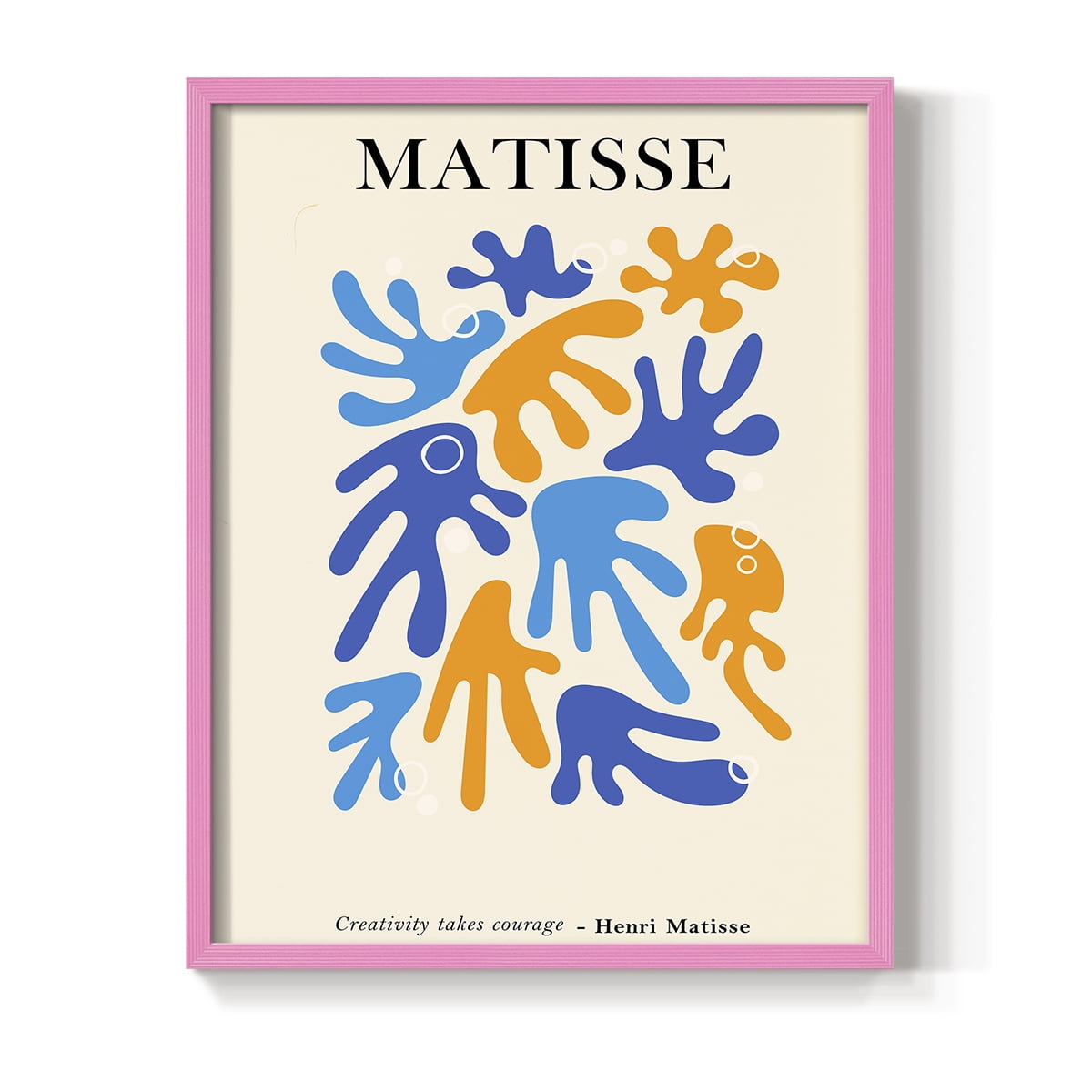 Matisse CDLXXIX in Pink Solid Wood Framed Print No Nail Hanging