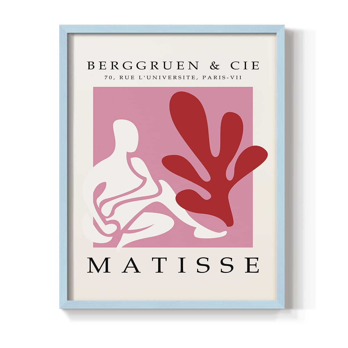 Matisse CDLXXV in Blue Solid Wood Framed Print No Nail Hanging