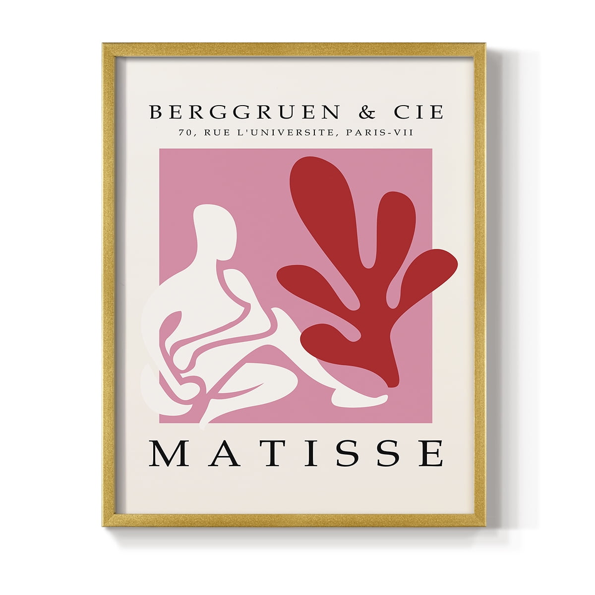 Matisse CDLXXV in Gold Solid Wood Framed Print No Nail Hanging