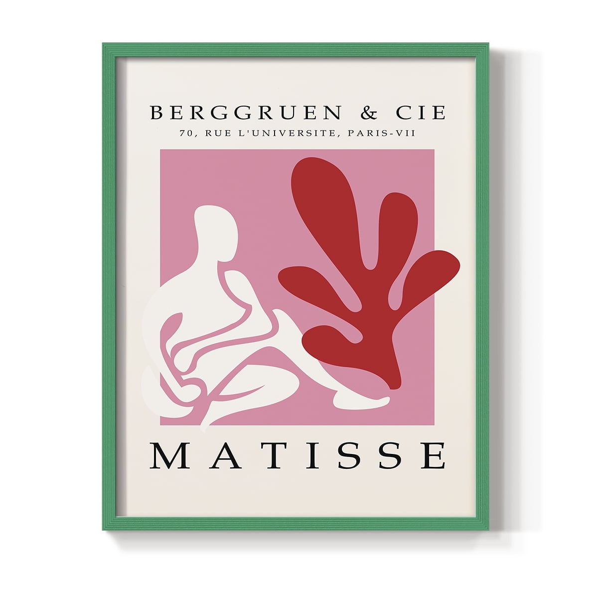 Matisse CDLXXV in Green Solid Wood Framed Print No Nail Hanging