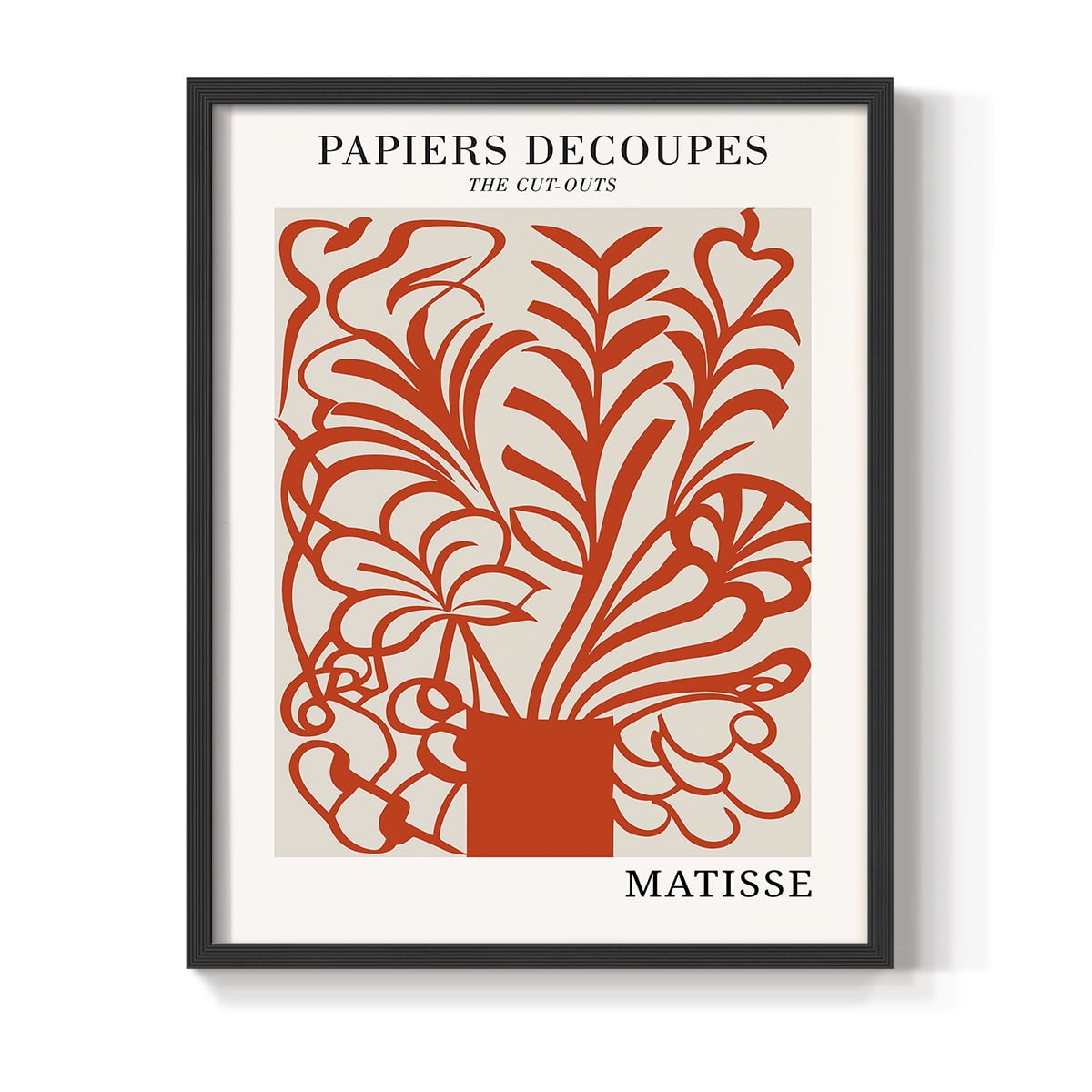 Matisse CDLXXVI in Black Solid Wood Framed Print No Nail Hanging