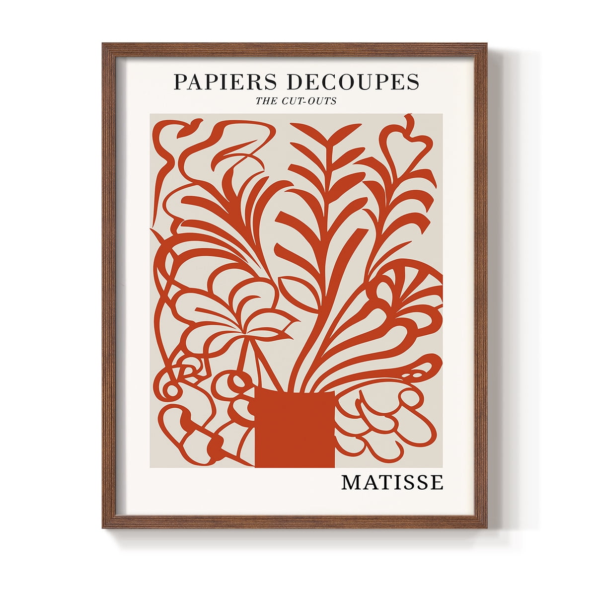 Matisse CDLXXVI in Brown Solid Wood Framed Print No Nail Hanging