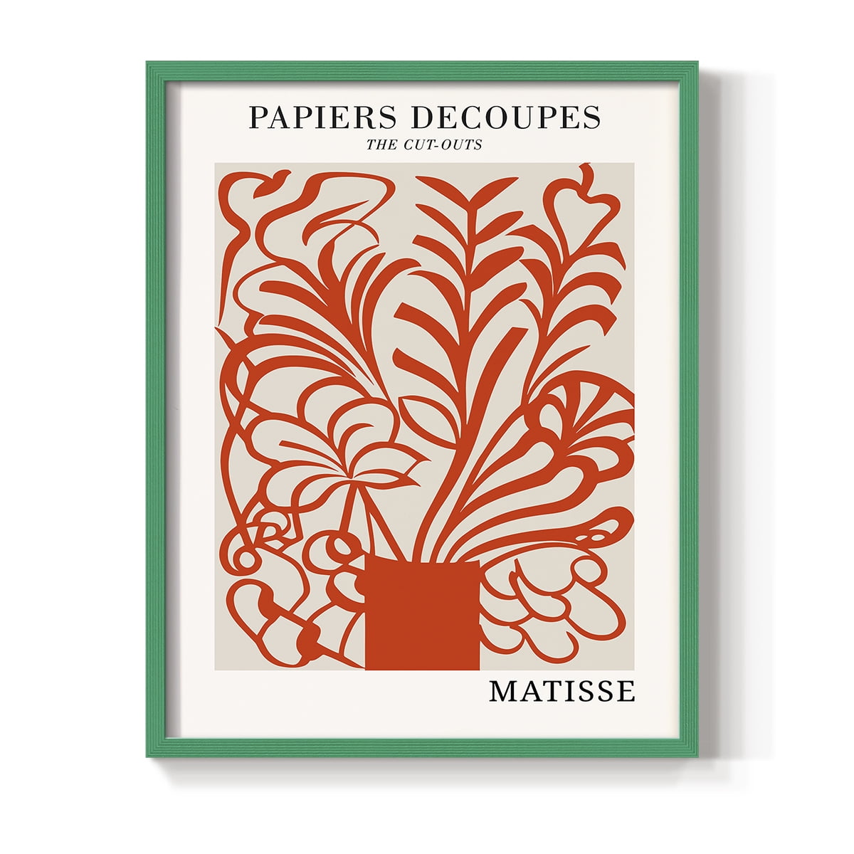 Matisse CDLXXVI in Green Solid Wood Framed Print No Nail Hanging