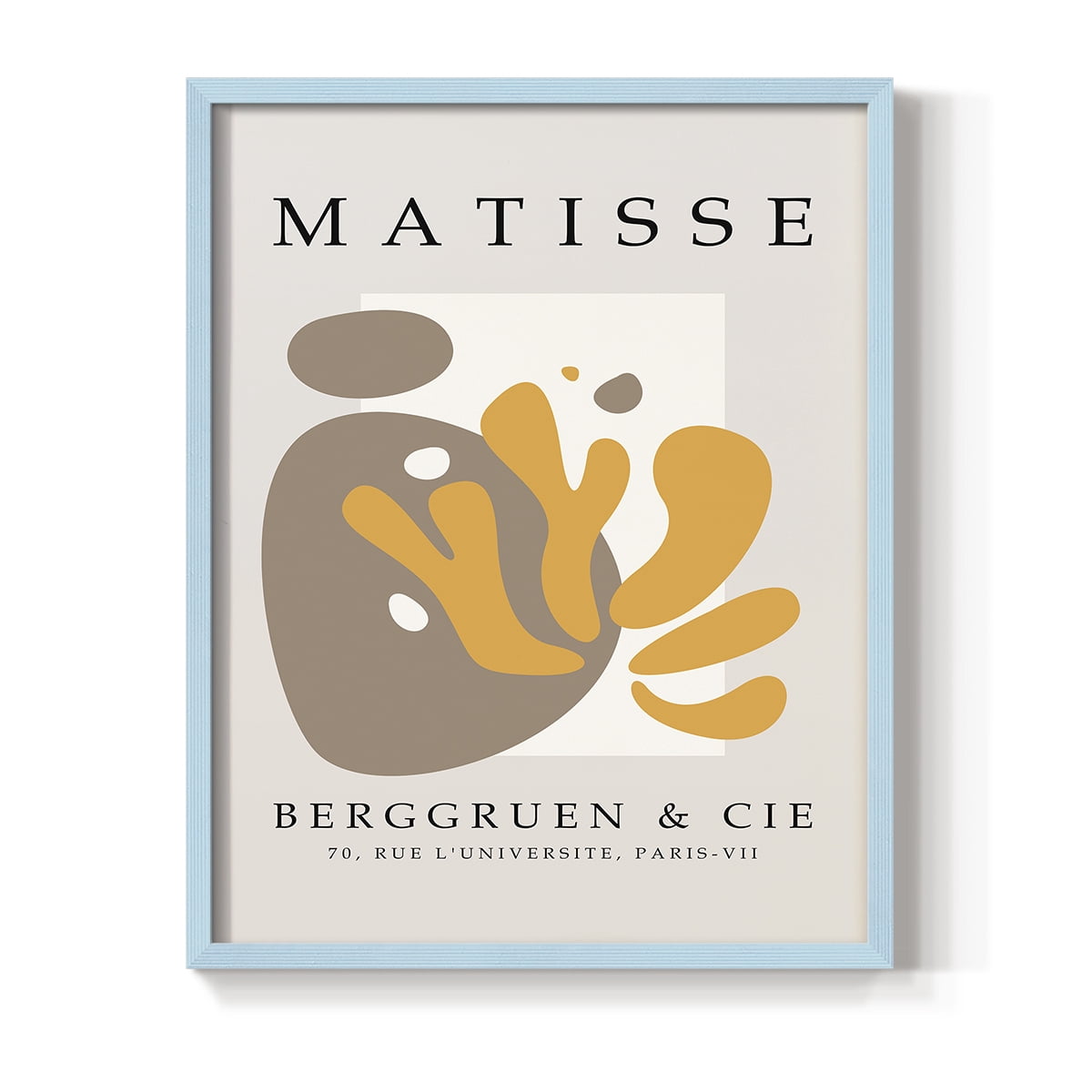 Matisse CDLXXVII in Blue Solid Wood Framed Print No Nail Hanging