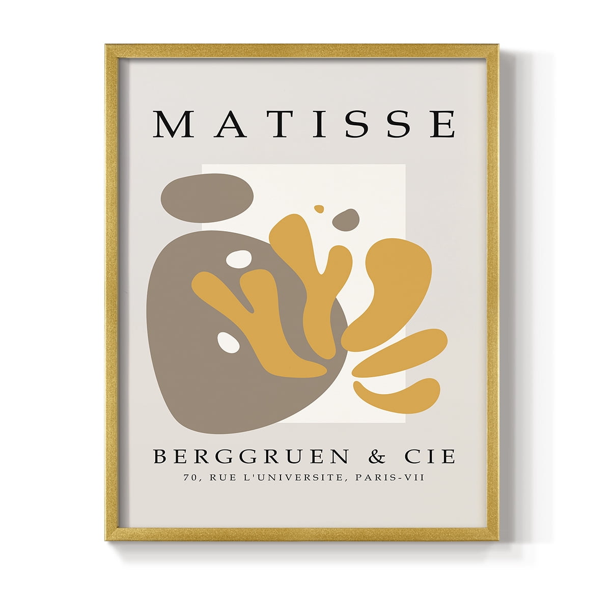 Matisse CDLXXVII in Gold Solid Wood Framed Print No Nail Hanging