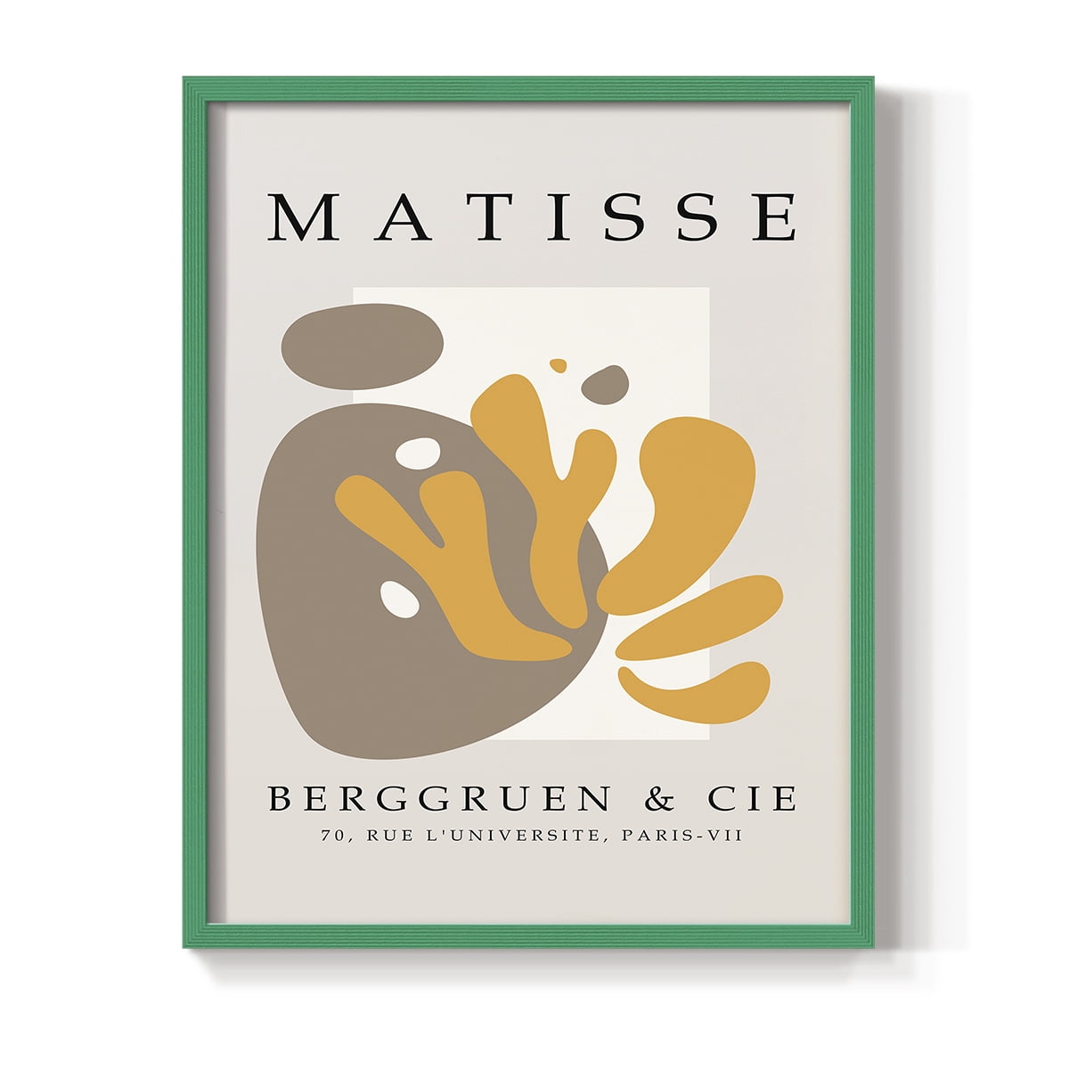 Matisse CDLXXVII in Green Solid Wood Framed Print No Nail Hanging