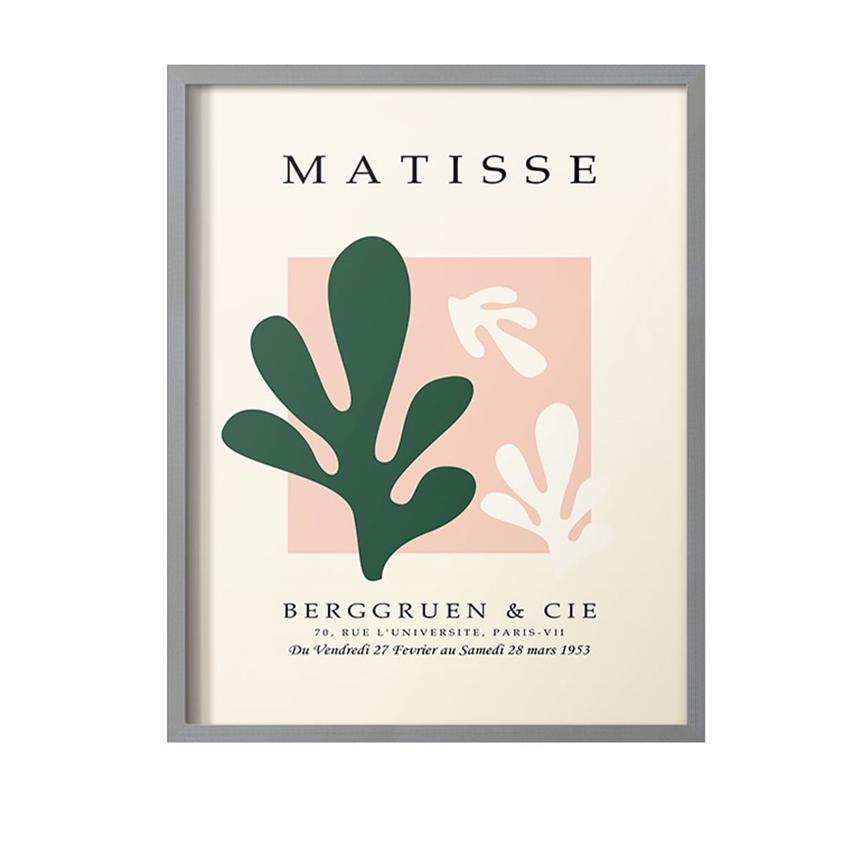 Matisse CDLXXVIII in Gray Solid Wood Framed Print No Nail Hanging